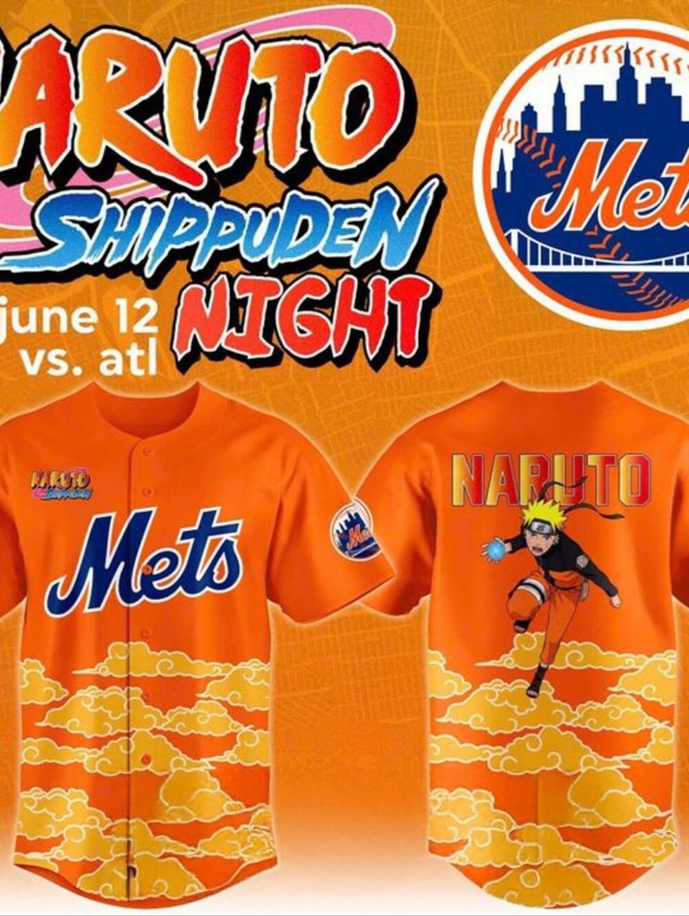 New York Mets Naruto Jersey Size XL